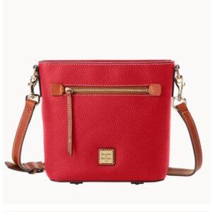 Dooney and Bourke Red Pebble Grain Small Zip Crossbody NWT